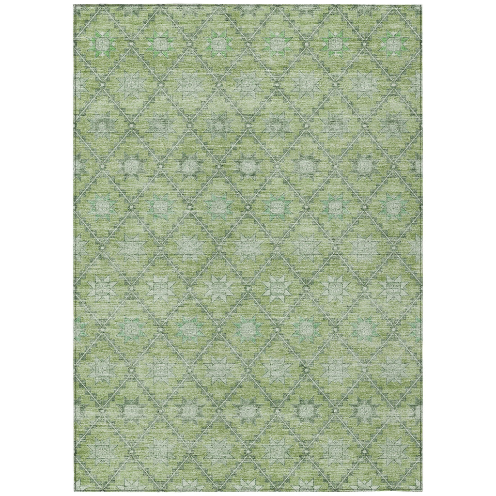 Piper Looms Chantille Lattice ACN1858 Green Machine Washable Area Rug main image