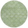 Piper Looms Chantille Lattice ACN1858 Green Machine Washable Area Rug Round Main Image