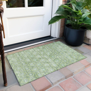 Piper Looms Chantille Lattice ACN1858 Green Machine Washable Area Rug Scatter Outdoor Lifestyle Image Feature