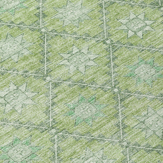 Piper Looms Chantille Lattice ACN1858 Green Machine Washable Area Rug Swatch Image