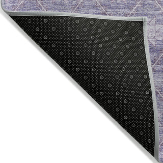 Piper Looms Chantille Lattice ACN1858 Purple Machine Washable Area Rug Backing Image