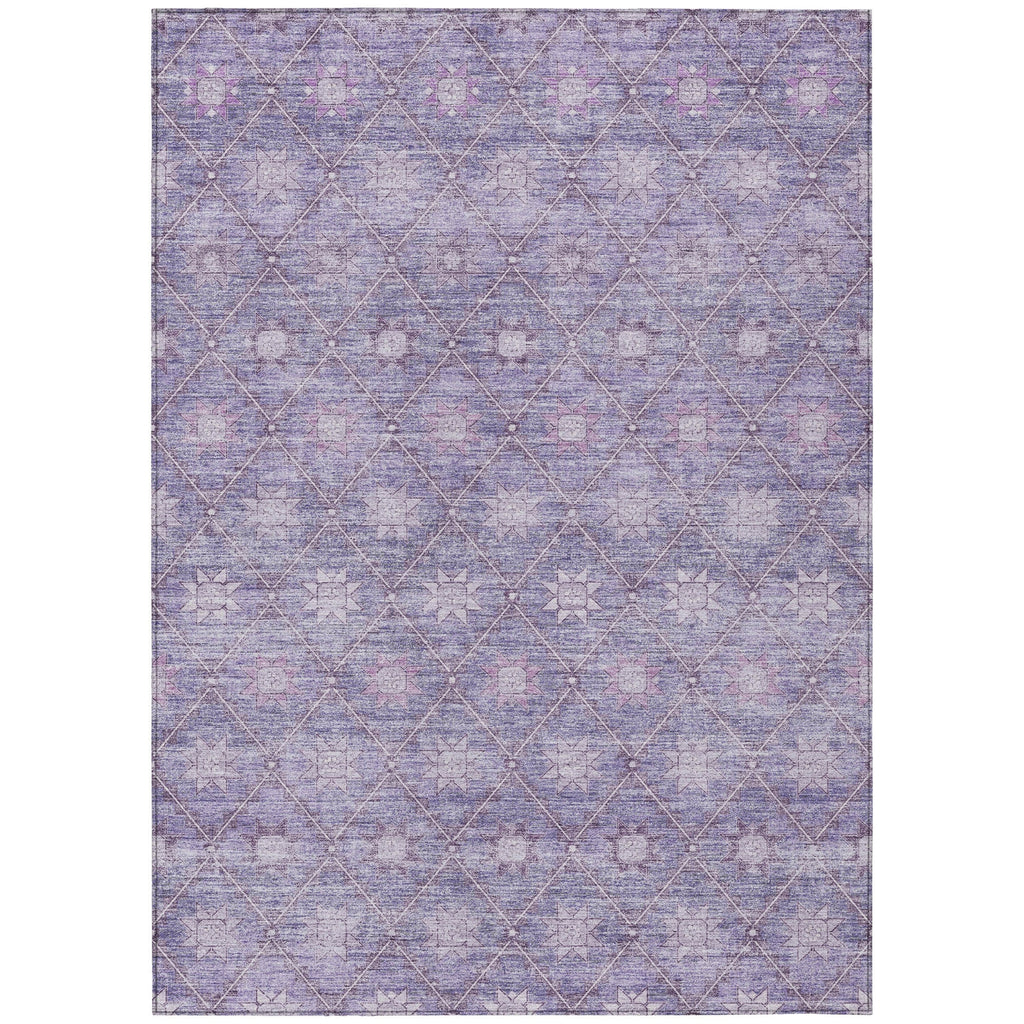Piper Looms Chantille Lattice ACN1858 Purple Machine Washable Area Rug main image