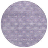 Piper Looms Chantille Lattice ACN1858 Purple Machine Washable Area Rug Round Main Image