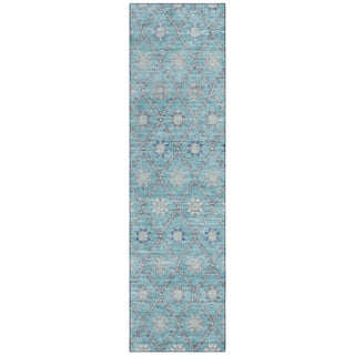 Piper Looms Chantille Lattice ACN1858 Teal Machine Washable Area Rug Runner Main Image
