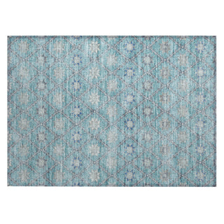 Piper Looms Chantille Lattice ACN1858 Teal Machine Washable Area Rug Scatter Main Image