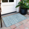 Piper Looms Chantille Lattice ACN1858 Teal Machine Washable Area Rug Scatter Outdoor Lifestyle Image Feature