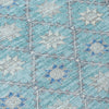 Piper Looms Chantille Lattice ACN1858 Teal Machine Washable Area Rug Swatch Image