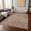 Piper Looms Chantille Lattice ACN1858 Terracotta Machine Washable Area Rug Lifestyle Image Feature