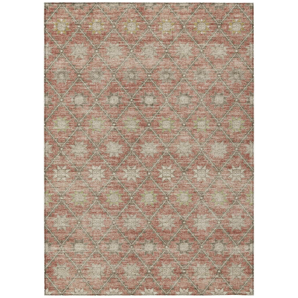 Piper Looms Chantille Lattice ACN1858 Terracotta Machine Washable Area Rug main image