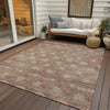 Piper Looms Chantille Lattice ACN1858 Terracotta Machine Washable Area Rug Outdoor Lifestyle Image Feature