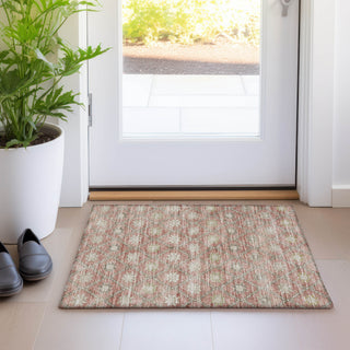Piper Looms Chantille Lattice ACN1858 Terracotta Machine Washable Area Rug Scatter Lifestyle Image Feature