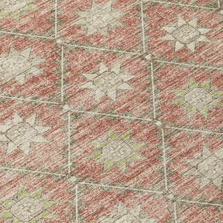 Piper Looms Chantille Lattice ACN1858 Terracotta Machine Washable Area Rug Swatch Image