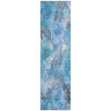 Piper Looms Chantille Floral ACN1859 Blue Machine Washable Area Rug Runner Main Image