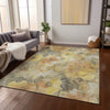 Piper Looms Chantille Floral ACN1859 Gold Machine Washable Area Rug Lifestyle Image Feature