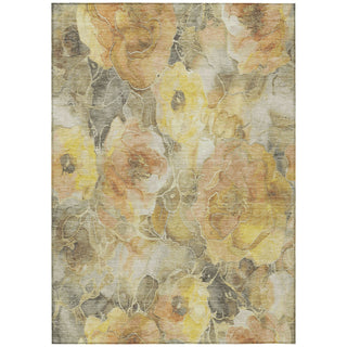 Piper Looms Chantille Floral ACN1859 Gold Machine Washable Area Rug main image