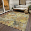 Piper Looms Chantille Floral ACN1859 Gold Machine Washable Area Rug Outdoor Lifestyle Image Feature
