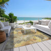Piper Looms Chantille Floral ACN1859 Gold Machine Washable Area Rug Outdoor Lifestyle Image Feature