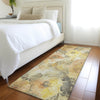 Piper Looms Chantille Floral ACN1859 Gold Machine Washable Area Rug Runner Lifestyle Image Feature