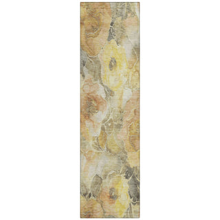 Piper Looms Chantille Floral ACN1859 Gold Machine Washable Area Rug Runner Main Image
