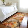 Piper Looms Chantille Floral ACN1859 Orange Machine Washable Area Rug Runner Lifestyle Image Feature