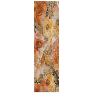 Piper Looms Chantille Floral ACN1859 Orange Machine Washable Area Rug Runner Main Image