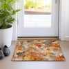 Piper Looms Chantille Floral ACN1859 Orange Machine Washable Area Rug Scatter Lifestyle Image Feature