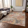 Piper Looms Chantille Floral ACN1859 Peach Machine Washable Area Rug Lifestyle Image Feature