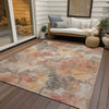 Piper Looms Chantille Floral ACN1859 Peach Machine Washable Area Rug Outdoor Lifestyle Image Feature