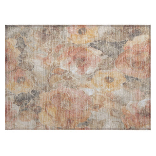 Piper Looms Chantille Floral ACN1859 Peach Machine Washable Area Rug Scatter Main Image