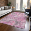 Piper Looms Chantille Floral ACN1859 Pink Machine Washable Area Rug Lifestyle Image Feature