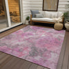 Piper Looms Chantille Floral ACN1859 Pink Machine Washable Area Rug Outdoor Lifestyle Image Feature