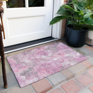 Piper Looms Chantille Floral ACN1859 Pink Machine Washable Area Rug Scatter Outdoor Lifestyle Image Feature