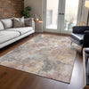 Piper Looms Chantille Floral ACN1859 Taupe Machine Washable Area Rug Lifestyle Image Feature