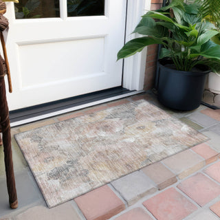Piper Looms Chantille Floral ACN1859 Taupe Machine Washable Area Rug Scatter Outdoor Lifestyle Image Feature