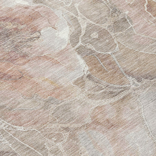Piper Looms Chantille Floral ACN1859 Taupe Machine Washable Area Rug Swatch Image