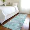 Piper Looms Chantille Floral ACN1859 Teal Machine Washable Area Rug Runner Lifestyle Image Feature
