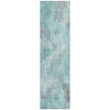 Piper Looms Chantille Floral ACN1859 Teal Machine Washable Area Rug Runner Main Image