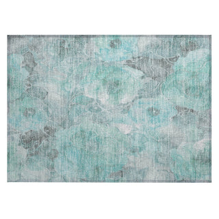 Piper Looms Chantille Floral ACN1859 Teal Machine Washable Area Rug Scatter Main Image