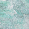Piper Looms Chantille Floral ACN1859 Teal Machine Washable Area Rug Swatch Image