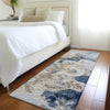 Piper Looms Chantille Abstract ACN1860 Denim Machine Washable Area Rug Runner Lifestyle Image Feature
