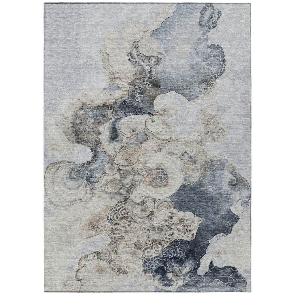 Piper Looms Chantille Abstract ACN1860 Gray Machine Washable Area Rug main image