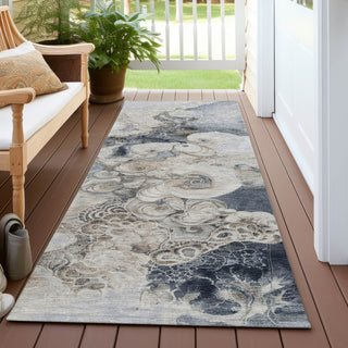 Piper Looms Chantille Abstract ACN1860 Gray Machine Washable Area Rug Runner Outdoor Lifestyle Image Feature