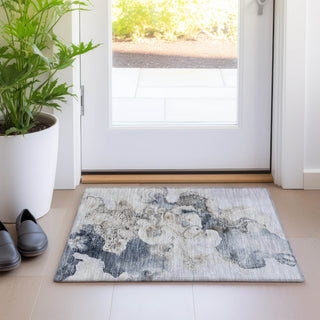 Piper Looms Chantille Abstract ACN1860 Gray Machine Washable Area Rug Scatter Lifestyle Image Feature