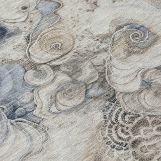 Piper Looms Chantille Abstract ACN1860 Gray Machine Washable Area Rug Swatch Image
