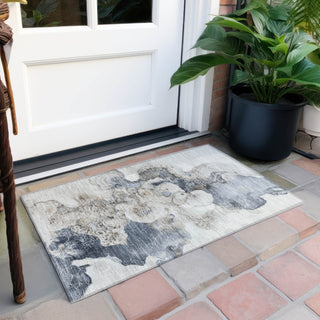 Piper Looms Chantille Abstract ACN1860 Ivory Machine Washable Area Rug Scatter Outdoor Lifestyle Image Feature