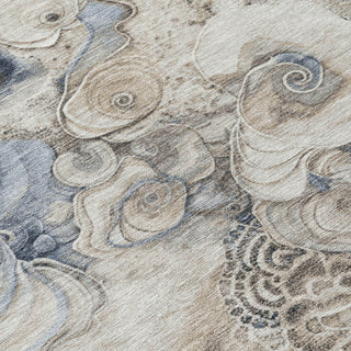 Piper Looms Chantille Abstract ACN1860 Ivory Machine Washable Area Rug Swatch Image