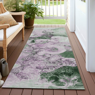 Piper Looms Chantille Abstract ACN1860 Sage Machine Washable Area Rug Runner Outdoor Lifestyle Image Feature