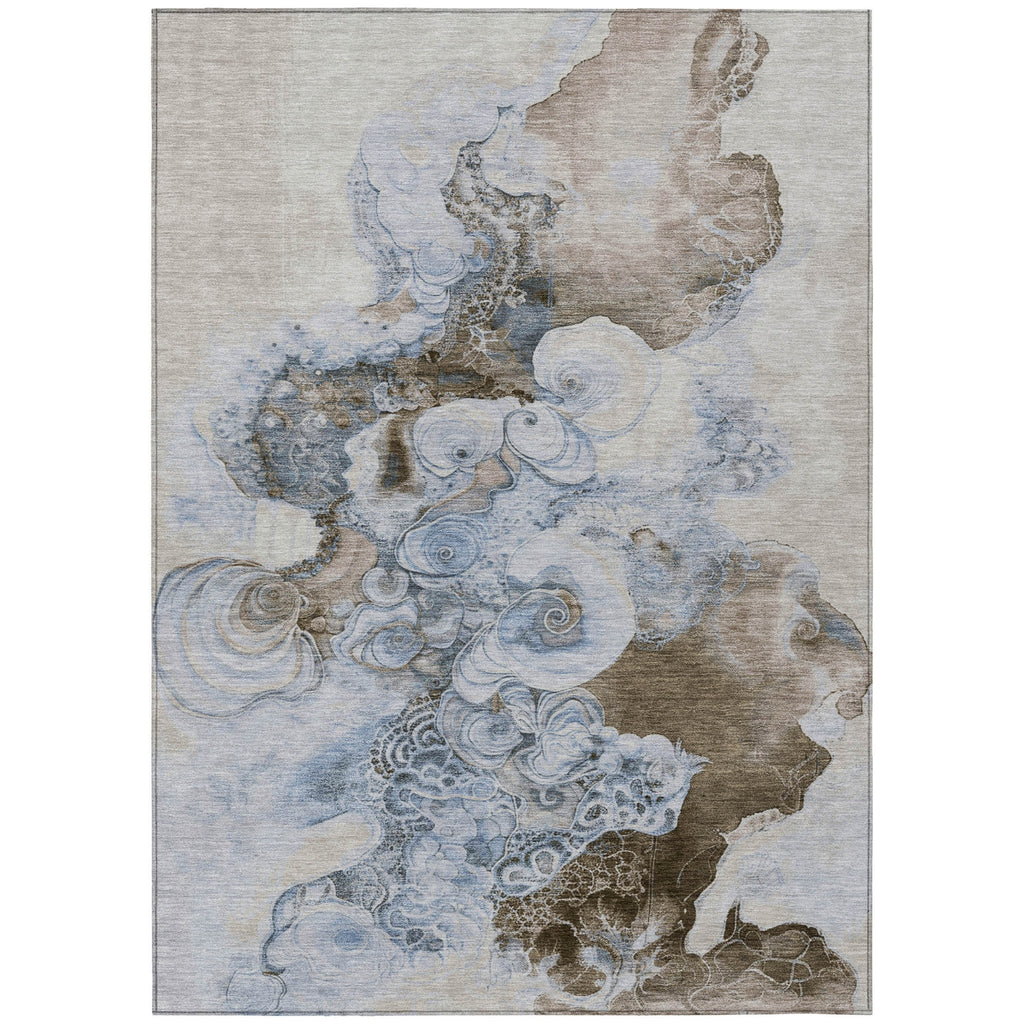 Piper Looms Chantille Abstract ACN1860 Taupe Machine Washable Area Rug main image