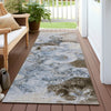 Piper Looms Chantille Abstract ACN1860 Taupe Machine Washable Area Rug Runner Outdoor Lifestyle Image Feature
