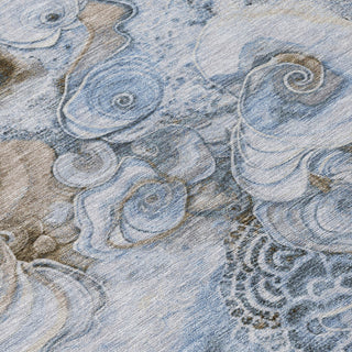 Piper Looms Chantille Abstract ACN1860 Taupe Machine Washable Area Rug Swatch Image